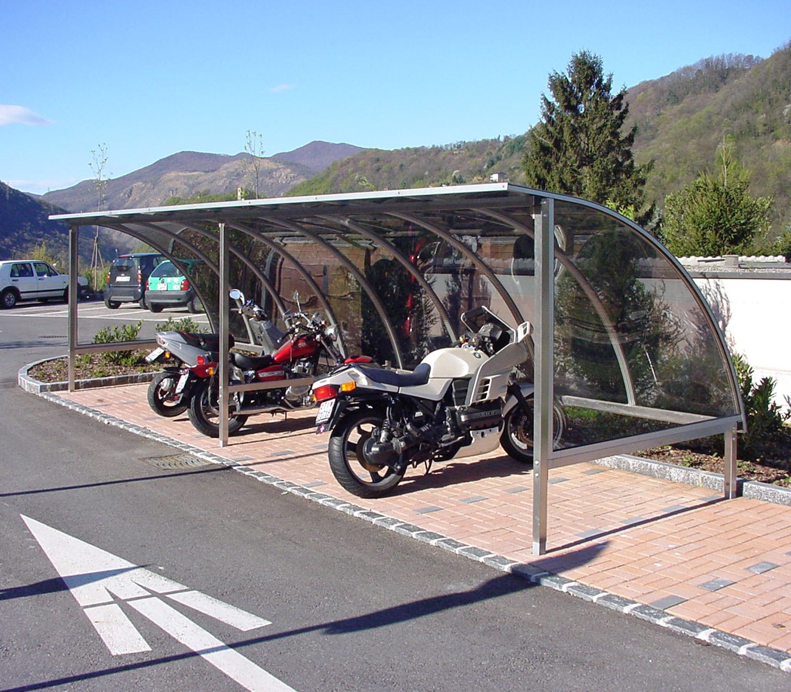 Abri vélos Standard avec Plexiglas RÖHM gris foncé