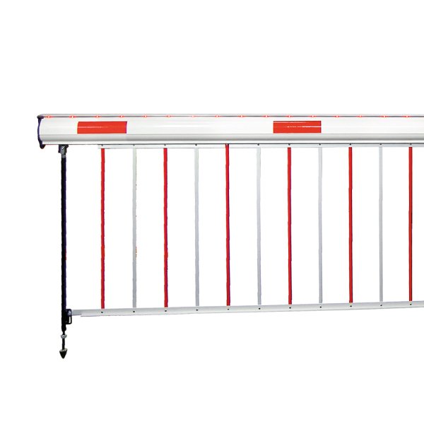 Barrière électrique avec support oscillant et grille suspendue