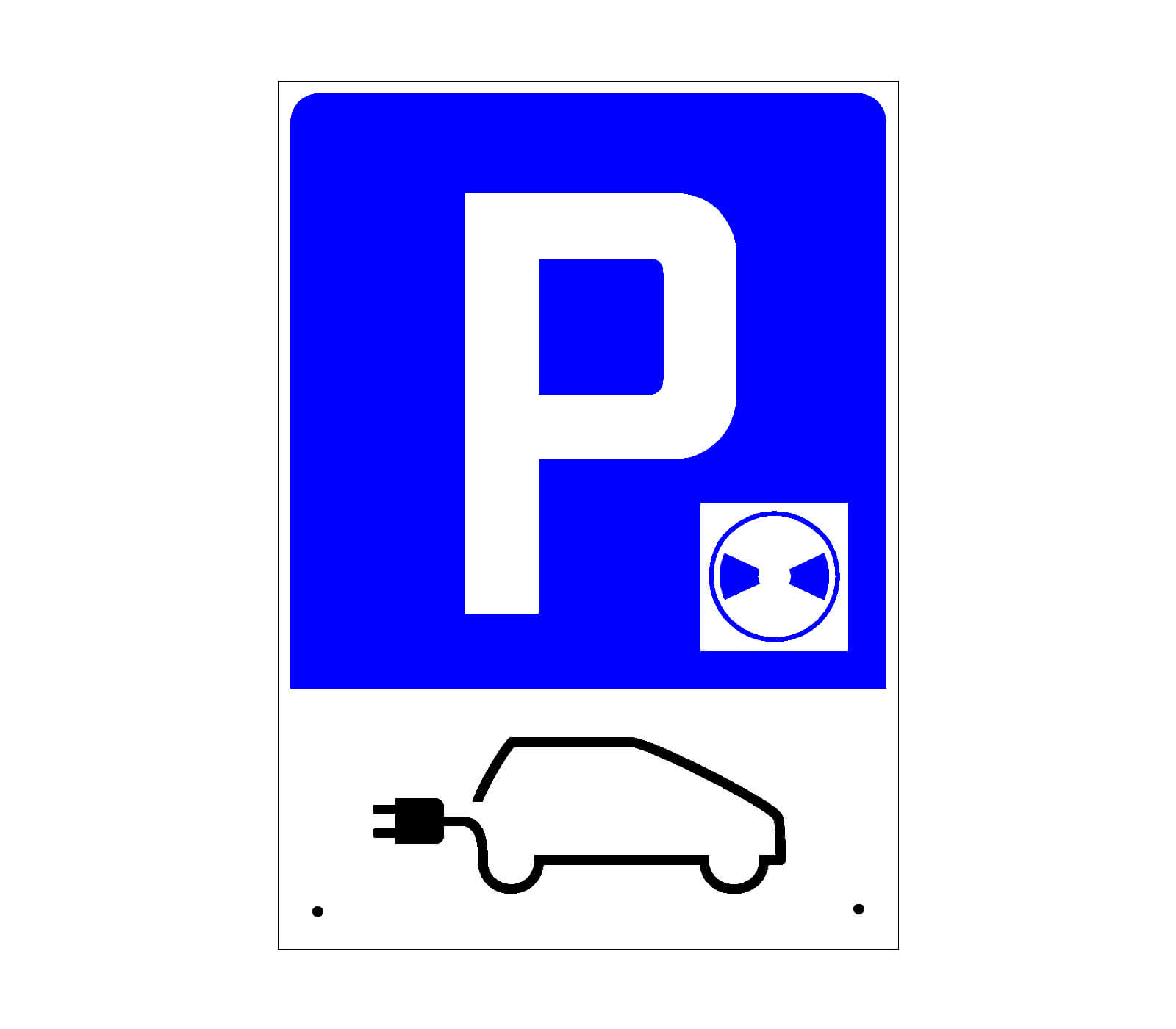 Parkplatz-Signaltafel für Elektroautos