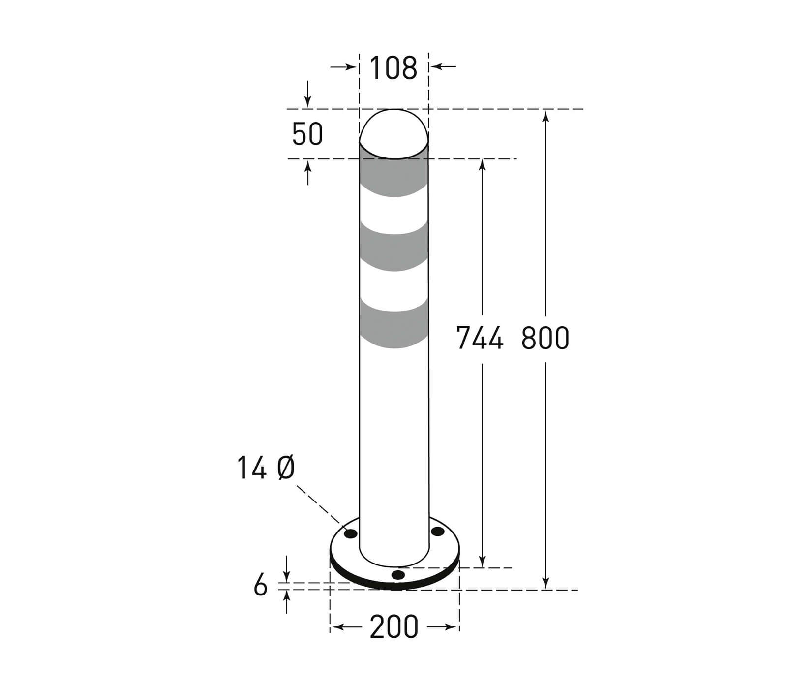 Bornes en acier dans de nombreuses variantes - dimensionnement