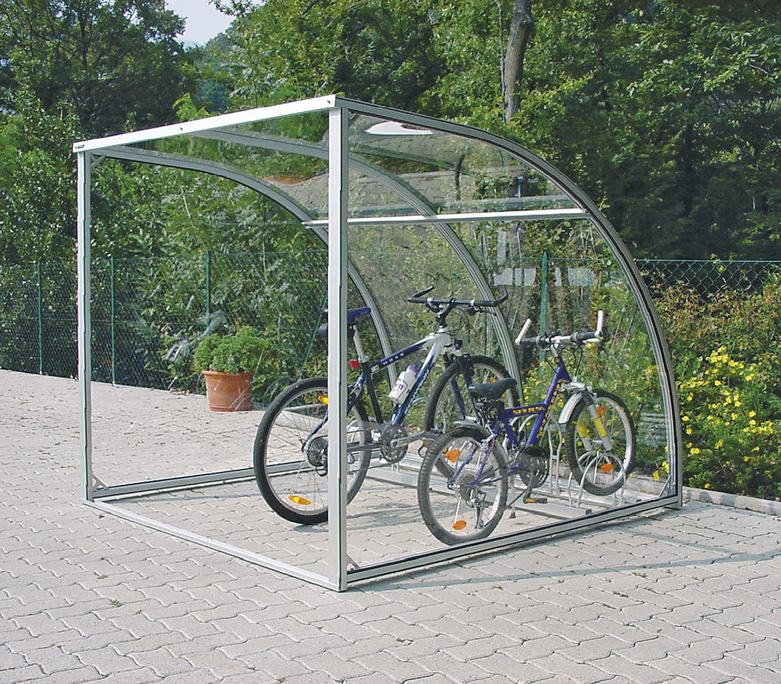 Abri vélos BUDGET Casa en profilés d’aluminium et Plexiglas RÖHM