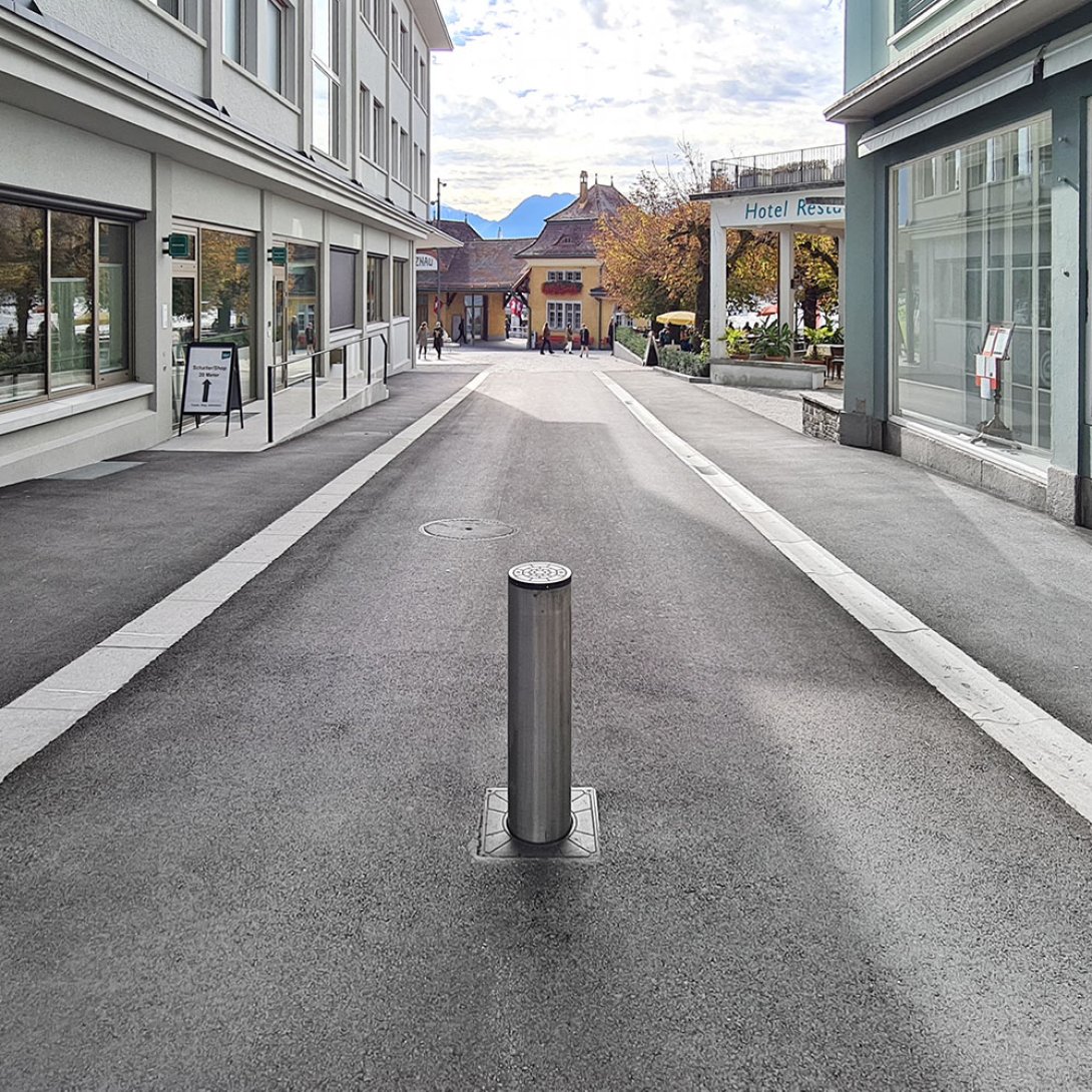 Rigi Bergbahnen Poller Sicherheit Durchgang Fussgänger