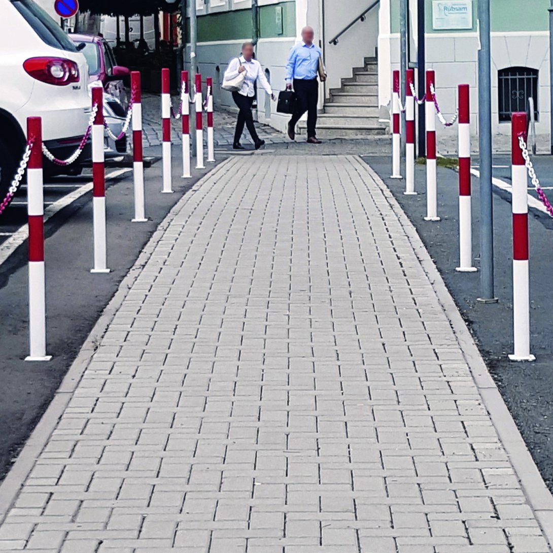 Absperrpfosten Absperrtechnik Gehweg Stahlpfosten